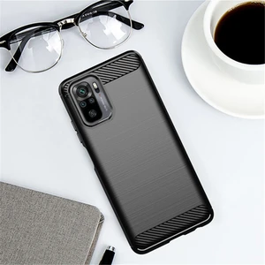for xiaomi redmi note 10 case bumper rubber silicone carbon fiber cover for redmi note 10 back case for redmi note 10 case 6 43 free global shipping