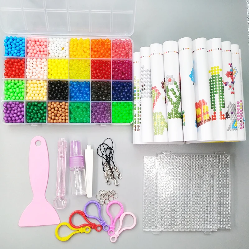 DIY Water spray beads Hand Making 5mm handmade magic Beads 3D Puzzle toy Educational Toys for Children Spell Replenish | Игрушки и хобби