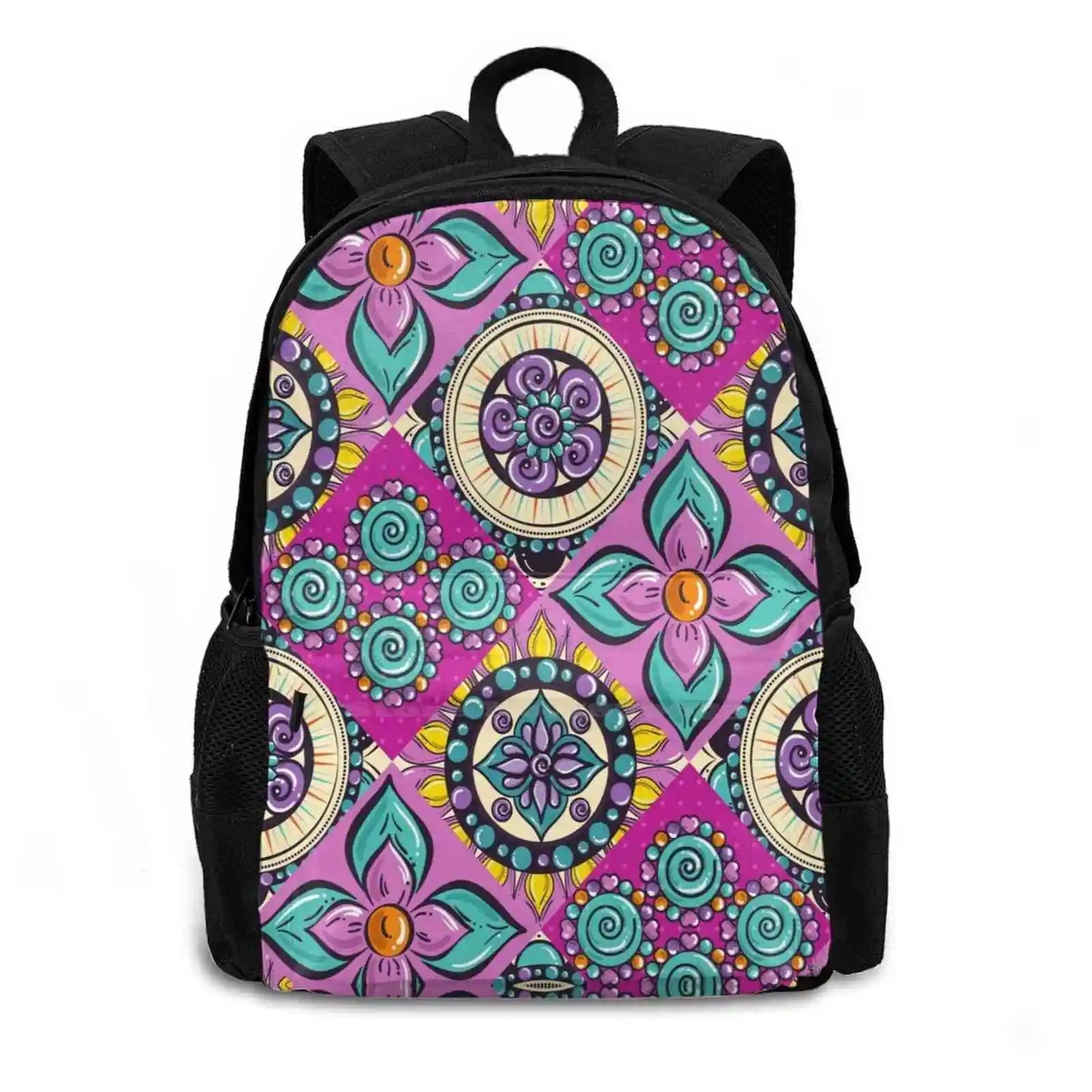 Фиолетовый школьный рюкзак большой емкости сумки для ноутбука фиолетовые цветы