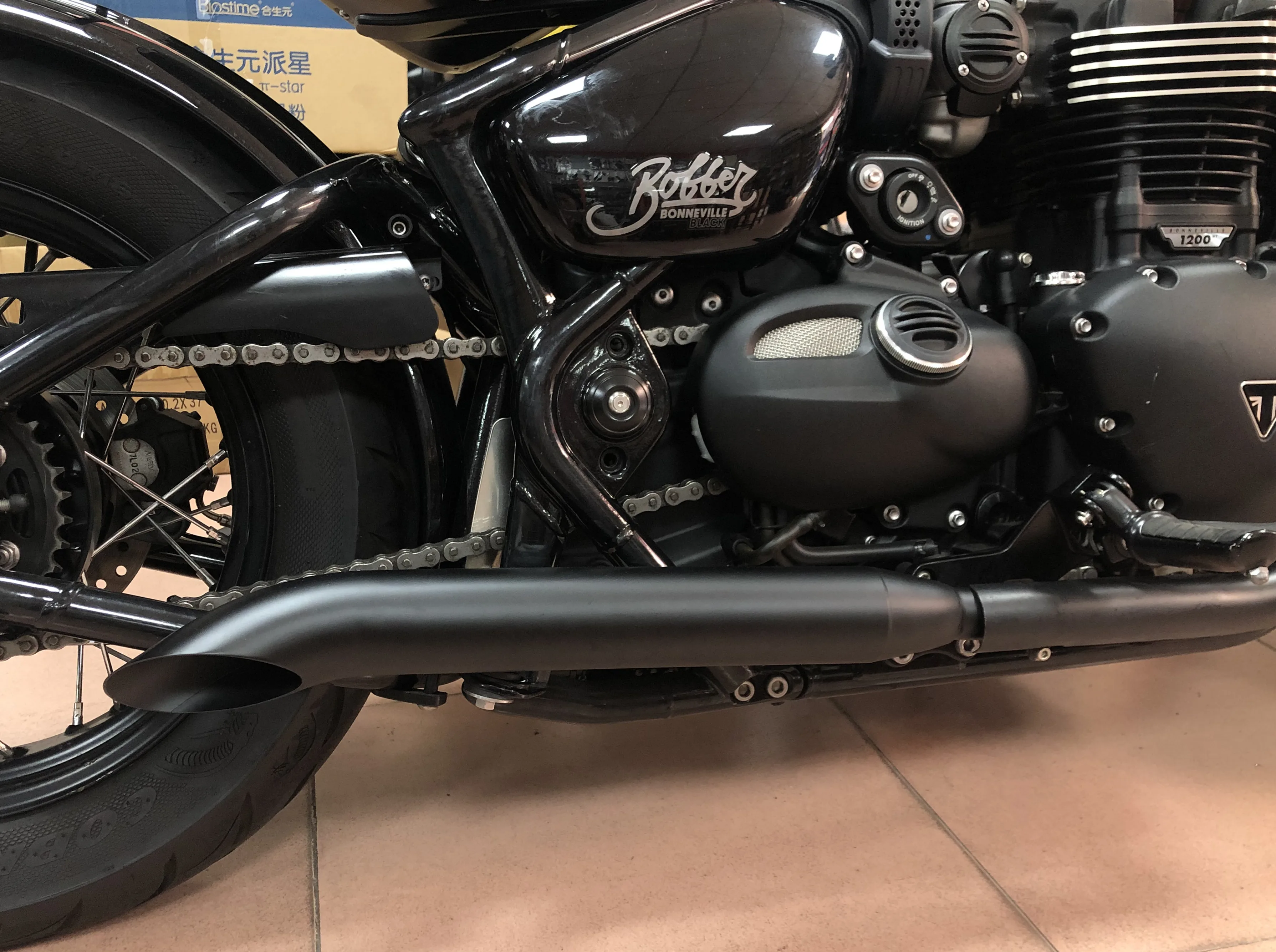 Подходит для Triumph motorcyclзеркаed master Bobber1200 Модифицированная выхлопная труба прямая
