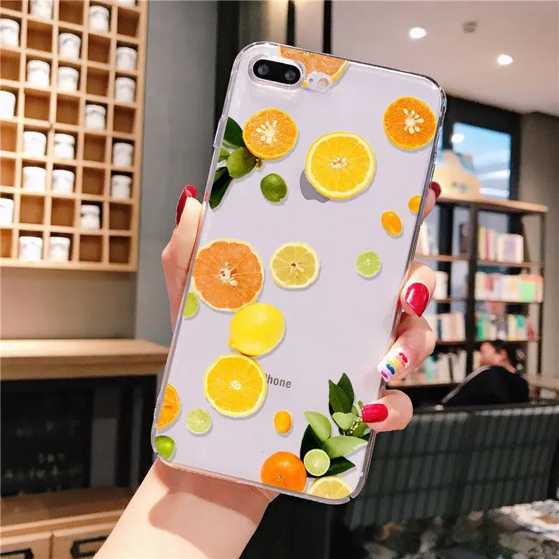 Yinuoda чехол с рисунком кокосового лимона фруктов цветной для телефона iPhone 8 7 6 6S Plus X