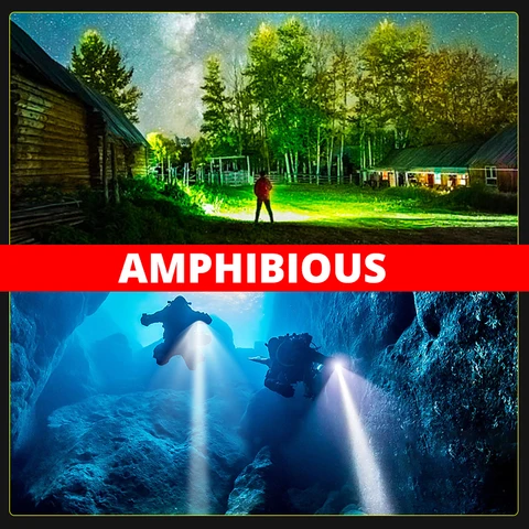 TRLIFE Фонарик для дайвинга LED IP68 фиолетовый белый ультрафиолетовый