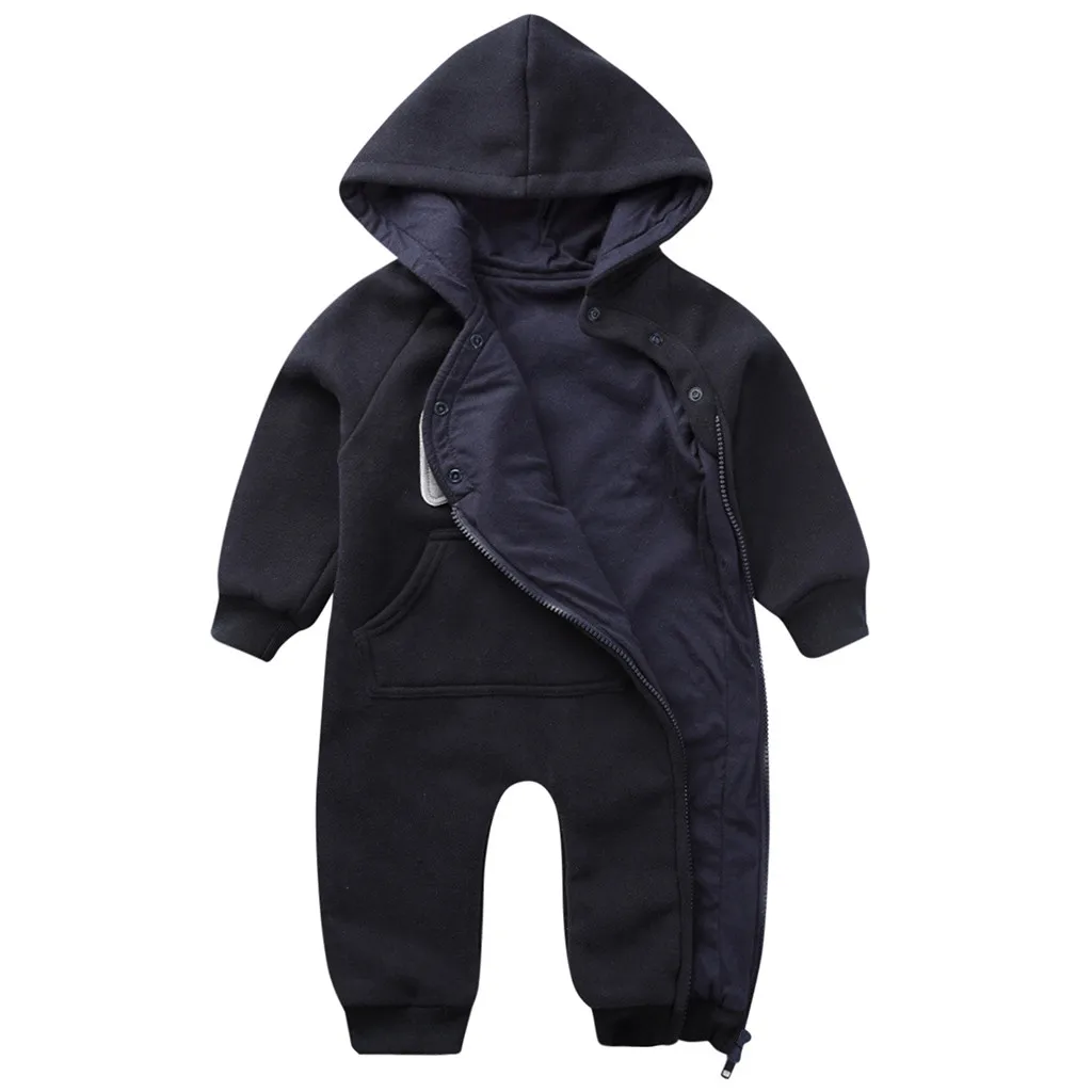 Newborn Infant Baby Boy Girl Autumn Winter Hoodie Zipper Jumpsuit kombinezon dziecko baby costume Fashion Romper Clothes |