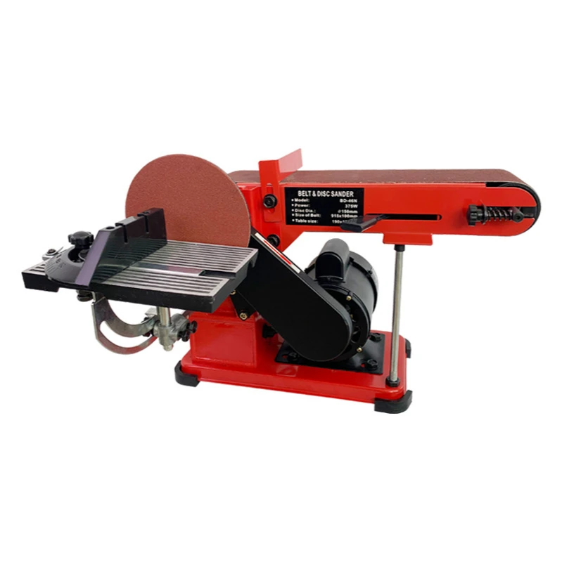 Small desktop multifunctional abrasive disc sanding belt machine / grinding and polishing machine / grinding machine