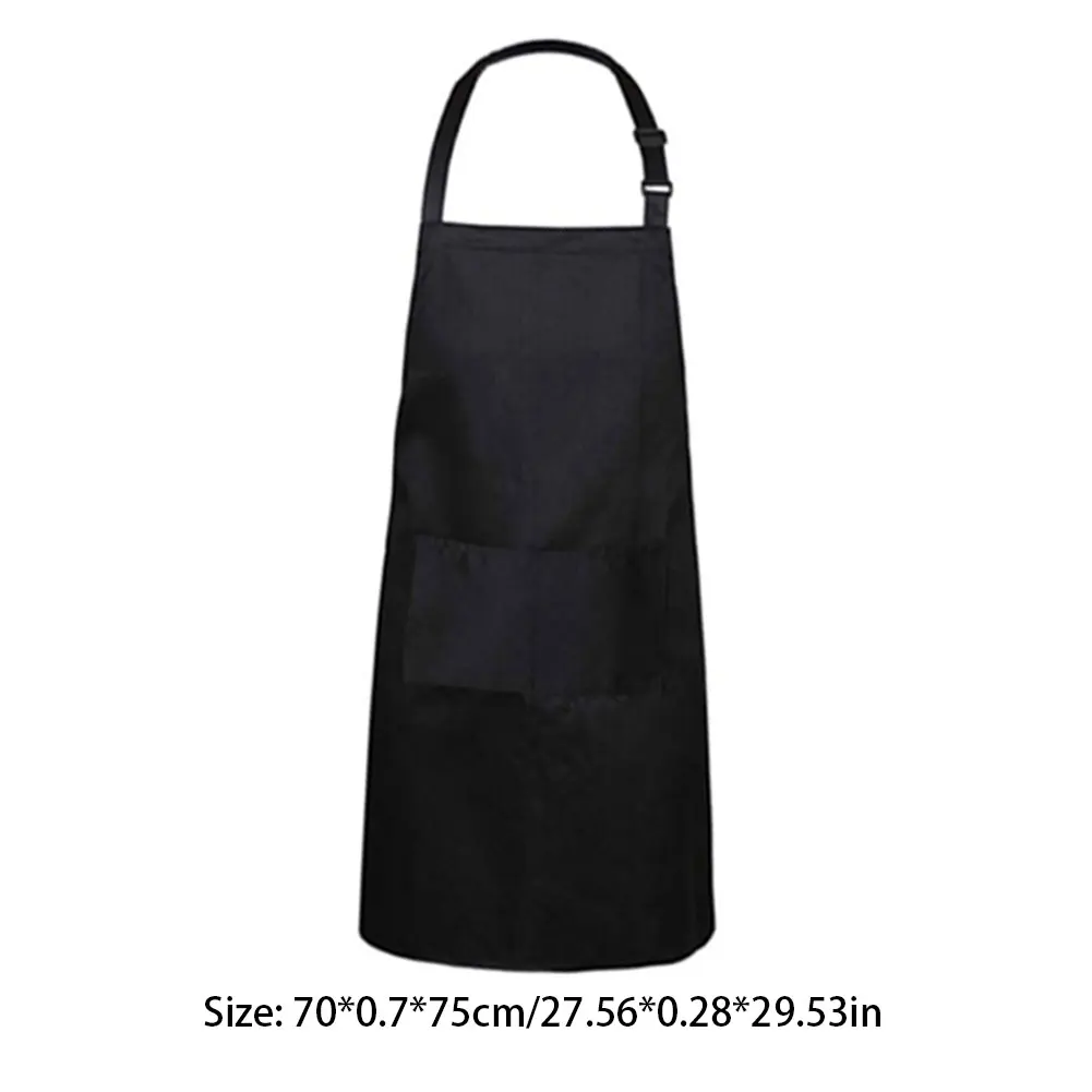 

4PCS Barbecue Apron Adjustable Bib Waterproof Cooking Chef Apron with 2 Pockets Apron Suitable for Barbecue Kitchen Baking Black