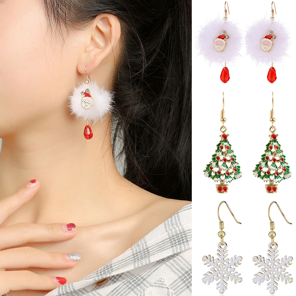 Tronzo рождественские серьги для женщин 2 шт. женские новые модные ювелирные изделия