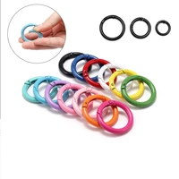 5pcs colorful metal spring gate o ring openable keyring leather bag belt strap buckle dog chain snap clasp clip trigger luggage
