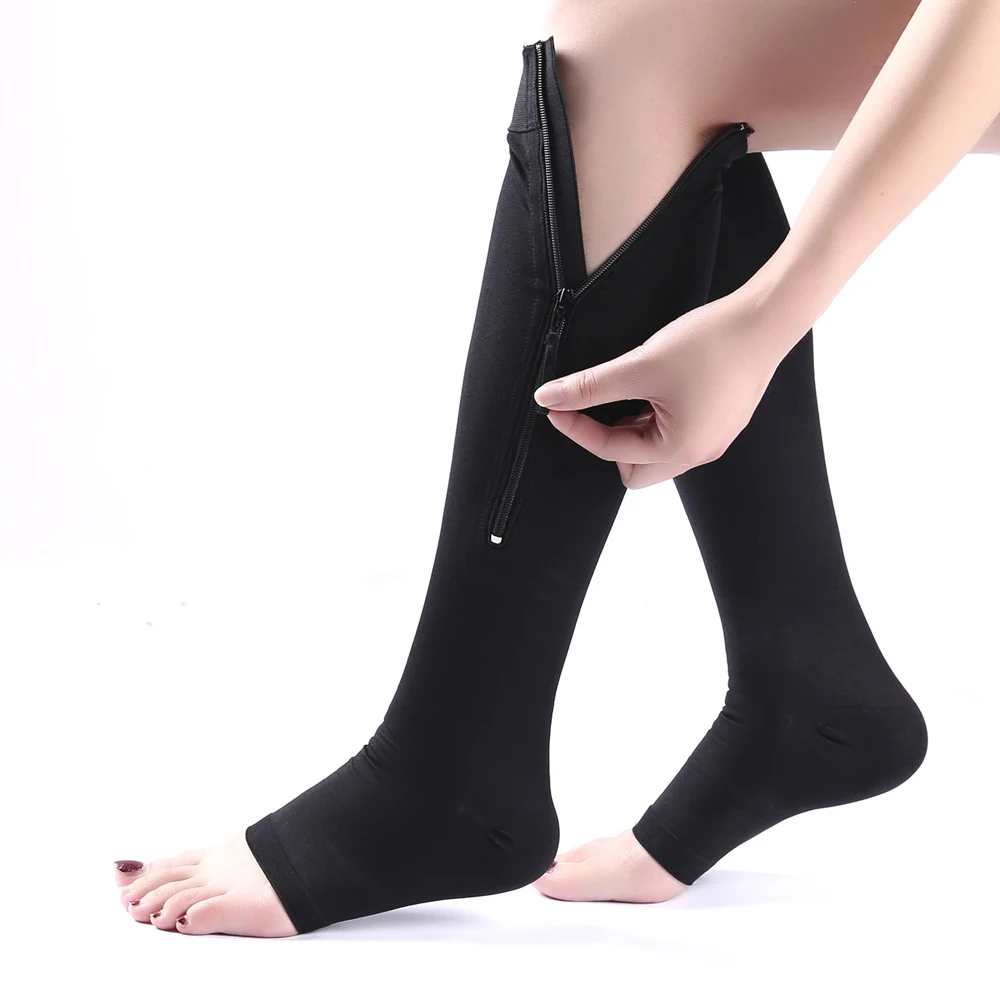 Для мужчин женская обувь на застежке молнии Компрессионные гольфы из сетчатого