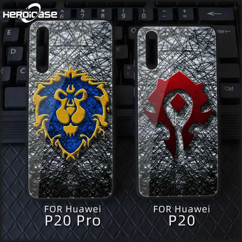 Для huawei Mate30 Pro Чехол для телефона World Of Warcraft отличная игра закаленное стекло Твердый Чехол черный ТПУ Honor V P20 10 9 Horde Alliance