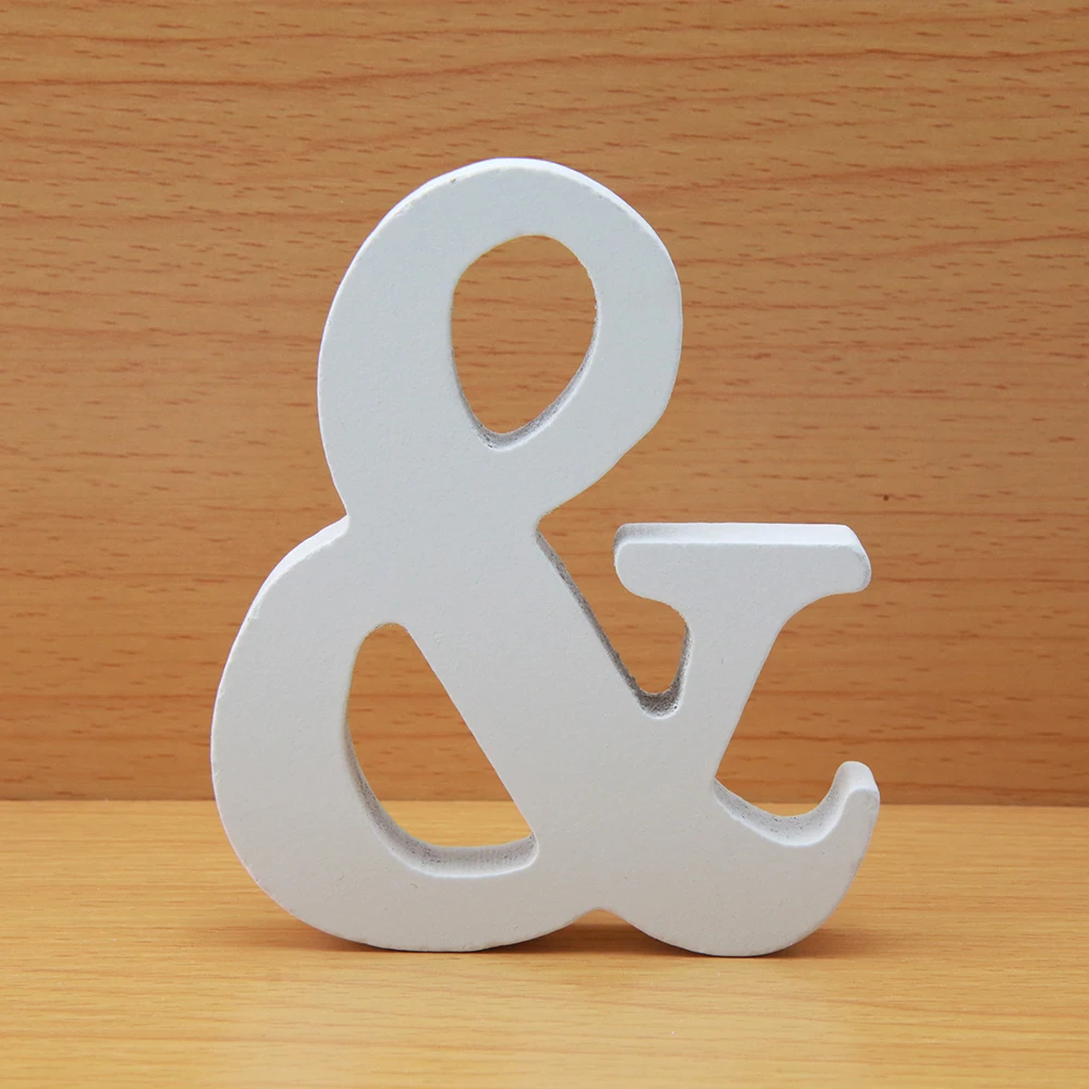 1pc 10cm White Wooden Letters Home Decor Alphabet DIY Word Letter Party Wedding Name Design Art Crafts Standing 3.94 Inches images - 6