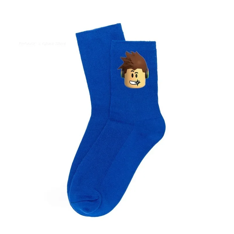 Roblox Socks Game Anime Figure Men Women's Autumn Winter Candy Color Medium Tube Casual Sports Stockings Baby Boys Girls Gifts | Игрушки