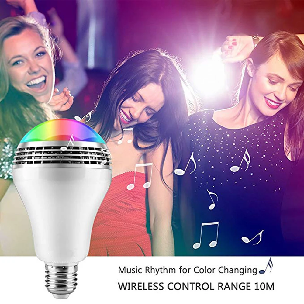 RGB лампа Светодиодная музыкальная с регулировкой яркости E27 Bluetooth|e27 rgb|bulb bluetoothe27 rgb