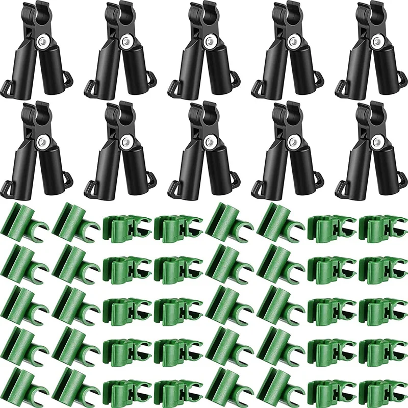 

50 Pieces Adjustable Plant Trellis Connector Clip Garden Plastic Connector A-Type Connecting Joint Buckle Clip