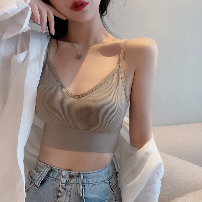 Женский топ SVOKOR летний короткий с U-образным вырезом на спине бесшовное