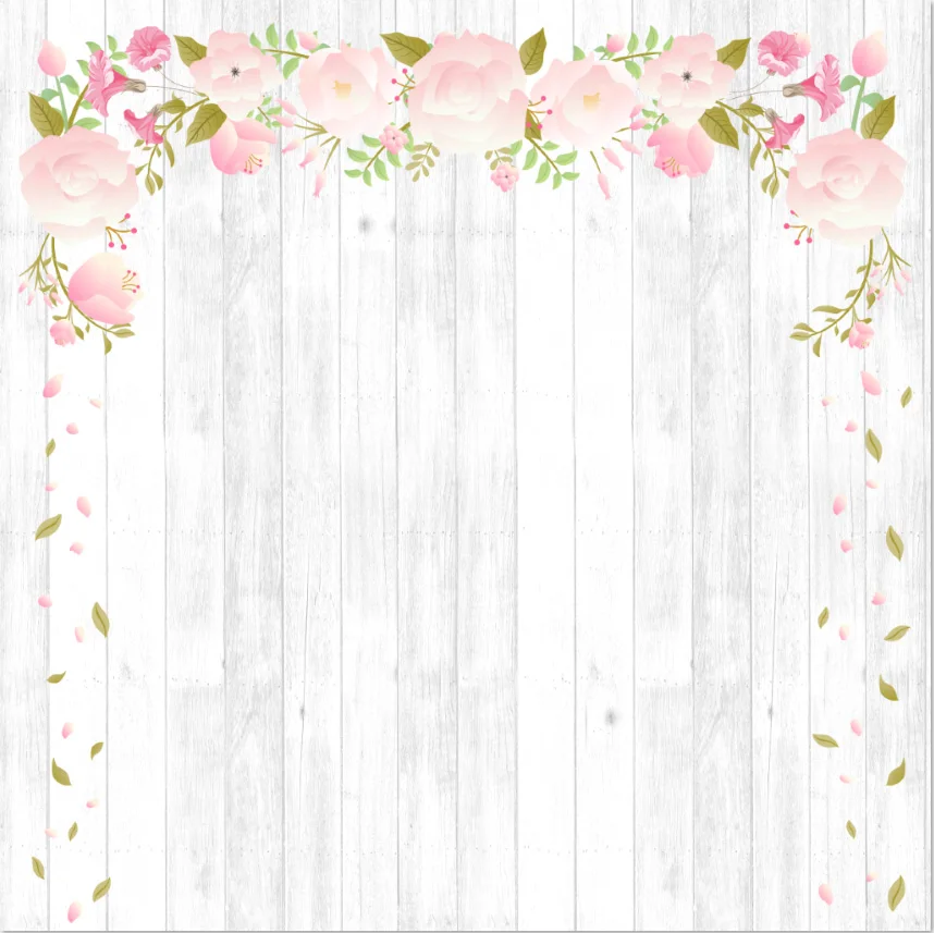 

8x8FT Old Vintage Retro Gray Wall Floral Flowers Green Leaves Party Custom Photo Studio Background Backdrop Vinyl 10x10 10x12