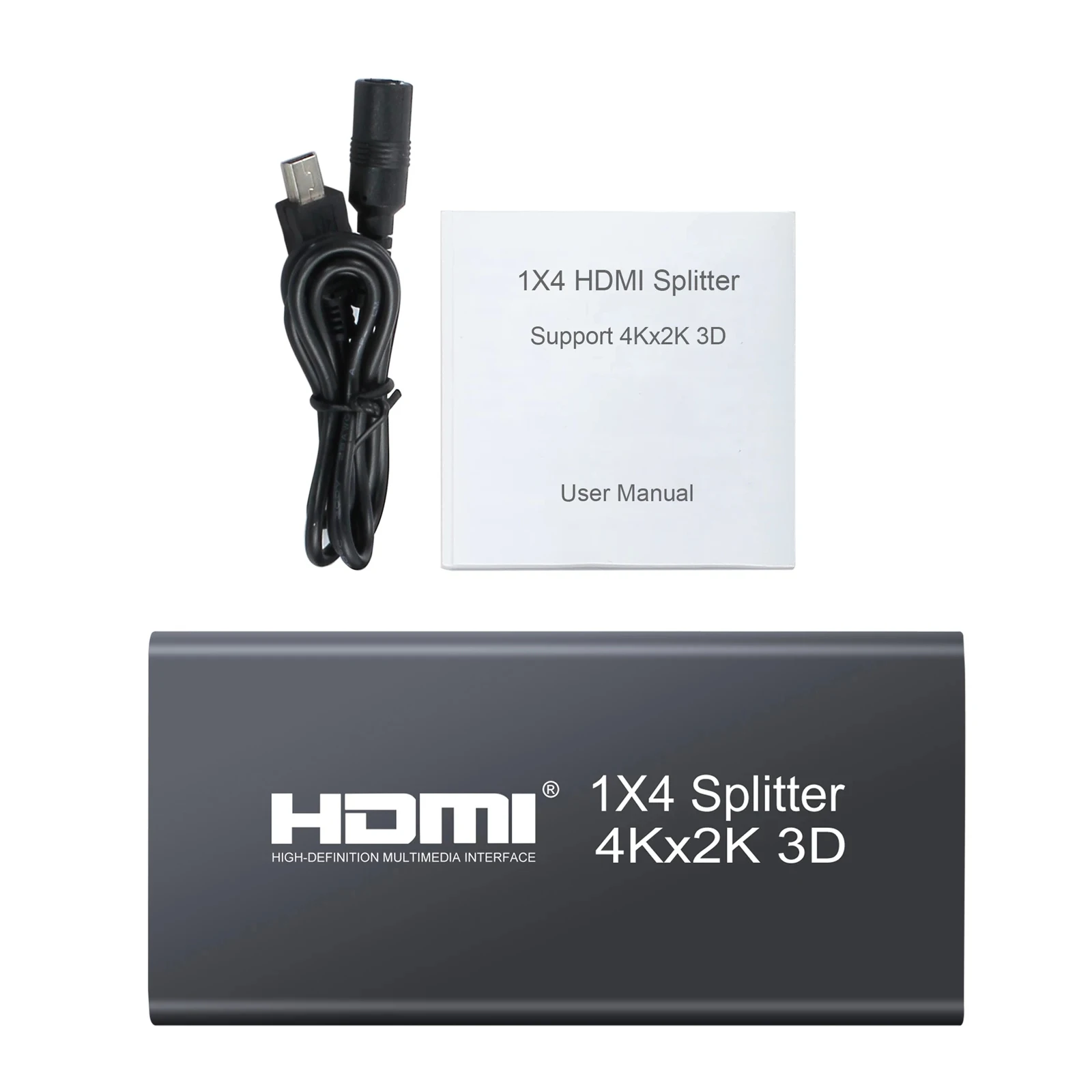 4K 3D HDMI сплиттер 1x2 1X4 Hdmi концентратор ретранслятор усилитель HDMI1.4 2160p 1 в 4 выход
