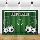 Laeacco футбольное поле стадион Луг Мальчик День Рождения фото фон ребенок настроить плакат фотография Фон баннер