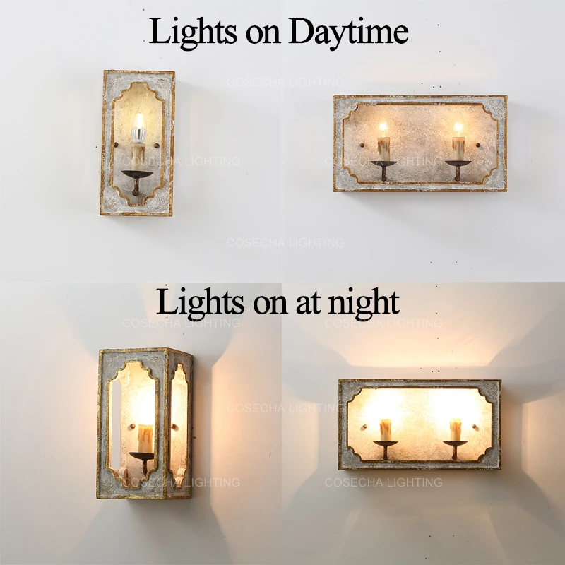 Винтажные Деревянные Настенные светильники в стиле ретро старинные бра для