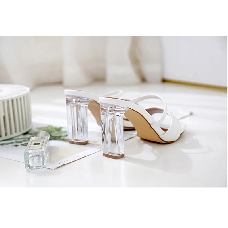 Шлепанцы женские Босоножки на каблуке туфли без задника обувь высоком с