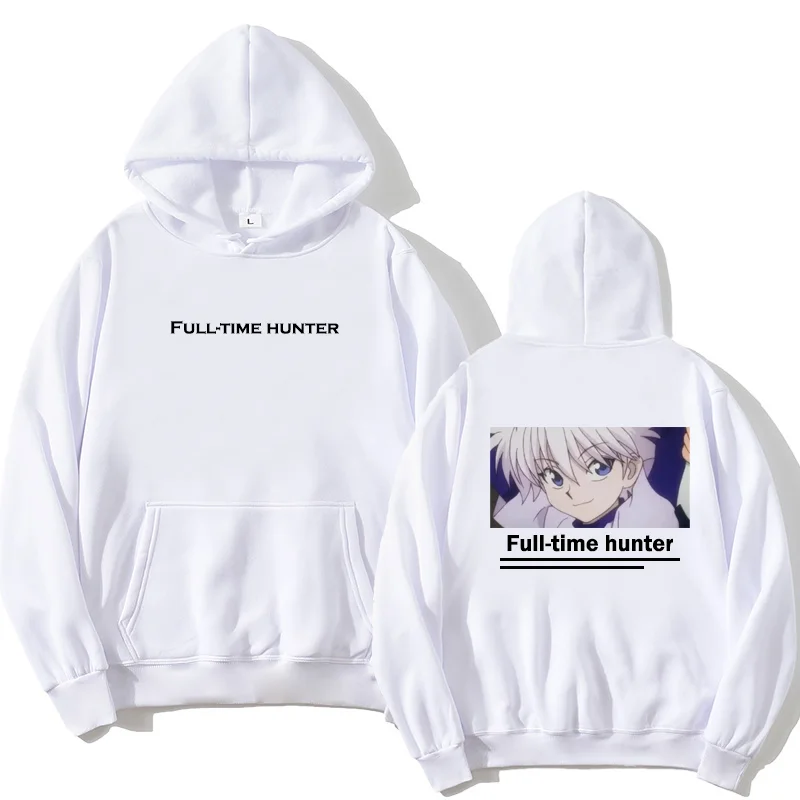 

2021 Hot Anime Hunter X Hunter Hoodies Men's and Women's Fashion Hip Hop Harajuku New High-quality Killua Eyes Hooded Sweatshirt