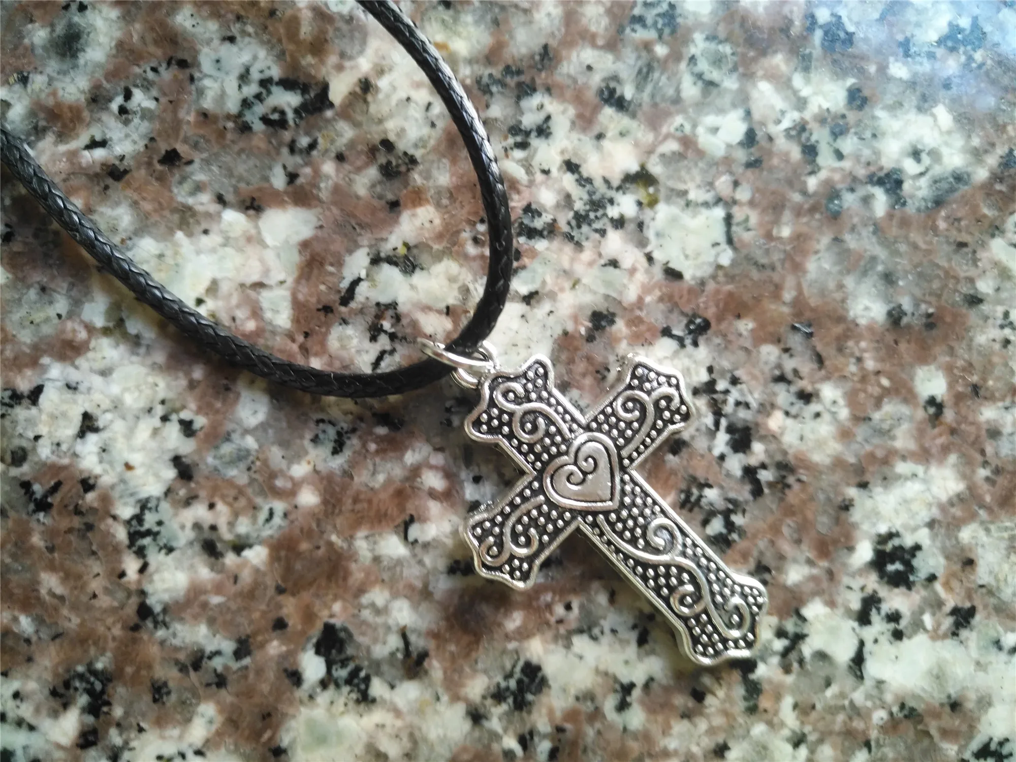 Подарок новый благословение амулет крестик ожерелье с любовным сердцем милое