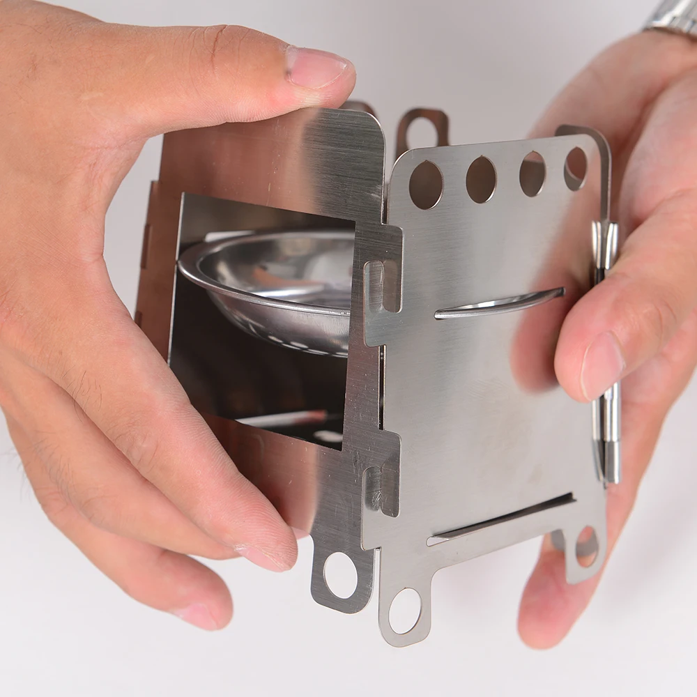 Портативная Складная горелка из нержавеющей стали для отдыха на открытом