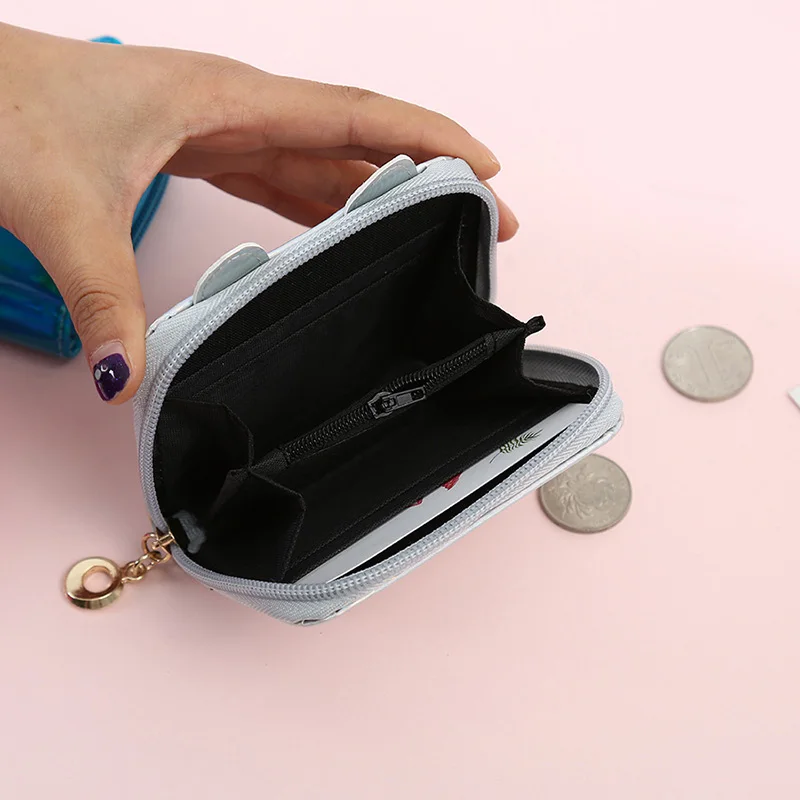 Недавно голографический кошелек с животным котенком маленький короткий