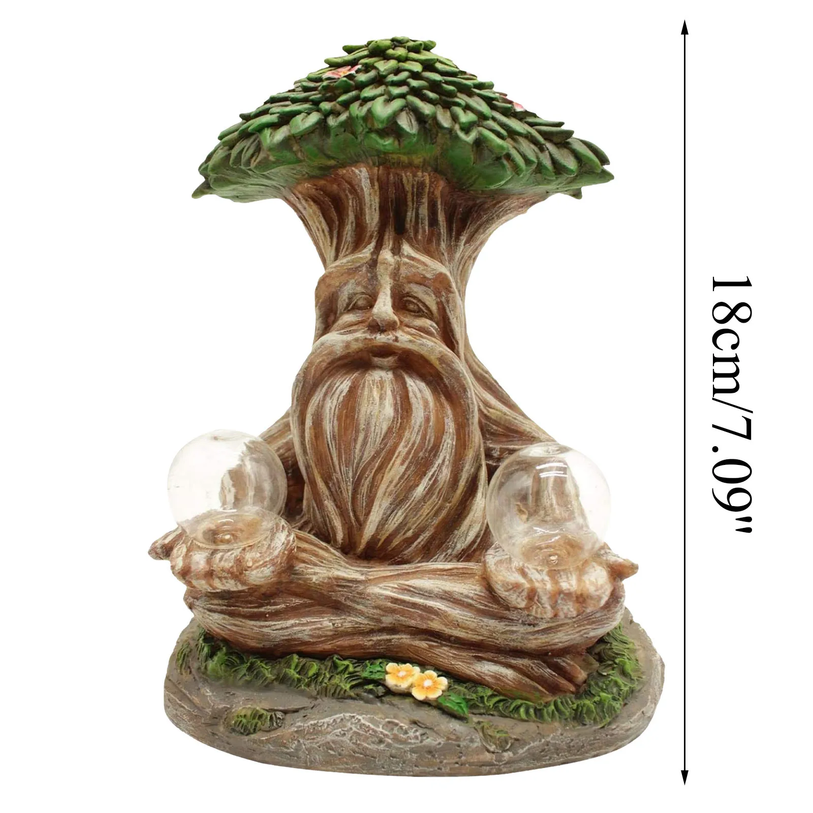 

Led Resin Sculpture Ornament Forest Old Man Statue Green Interested Indoor Outdoor Resin Statue Garden Courtyard Home Decoration