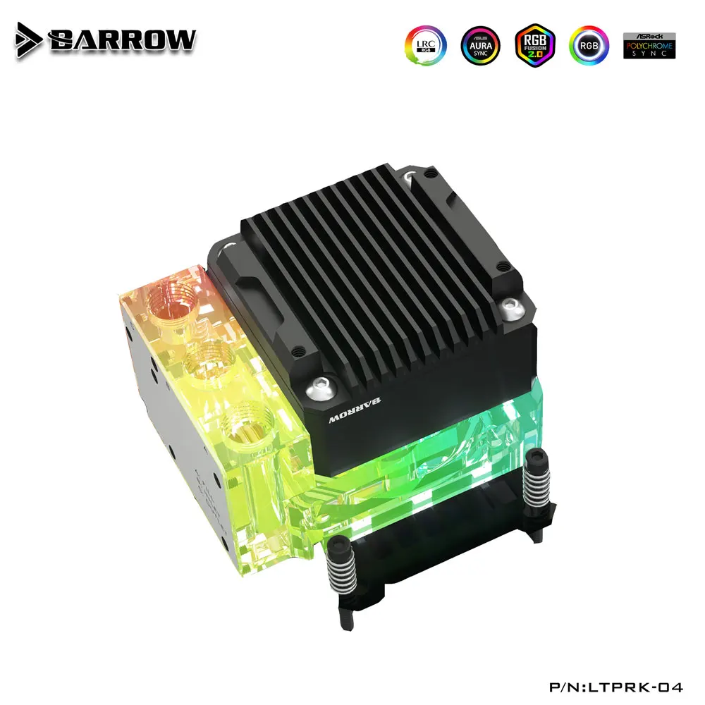Barrow CPU AIO водяной блок Combo 17W PWM насос для INTEL AMD AM3 AM4 X99 X299 платформы встроенный