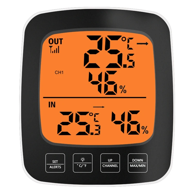 

Digital Alarm Temperature & Humidity Meter Indoor/Outdoor Temperature Humidity