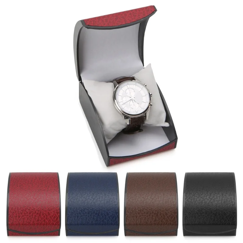 4 цвета кожаный футляр для часов чехол подставка под часы дисплей хранения