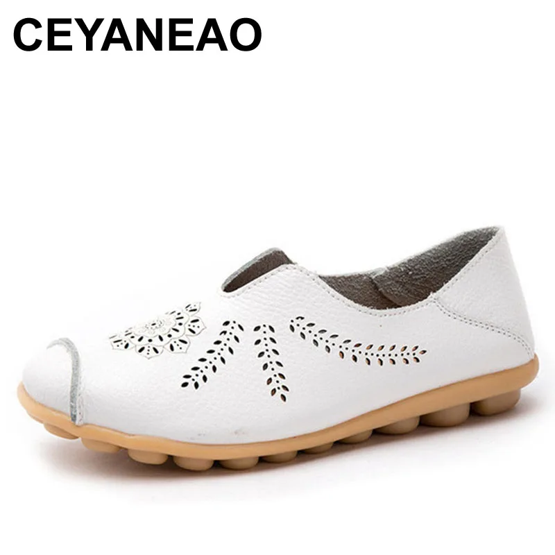 Кроссовки CEYANEAOWomen из натуральной кожи лоферы модная повседневная обувь на