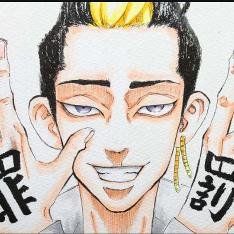 Аниме Токийский репотенс Hanma Shuji серьги периферийный мультфильм реквизит для