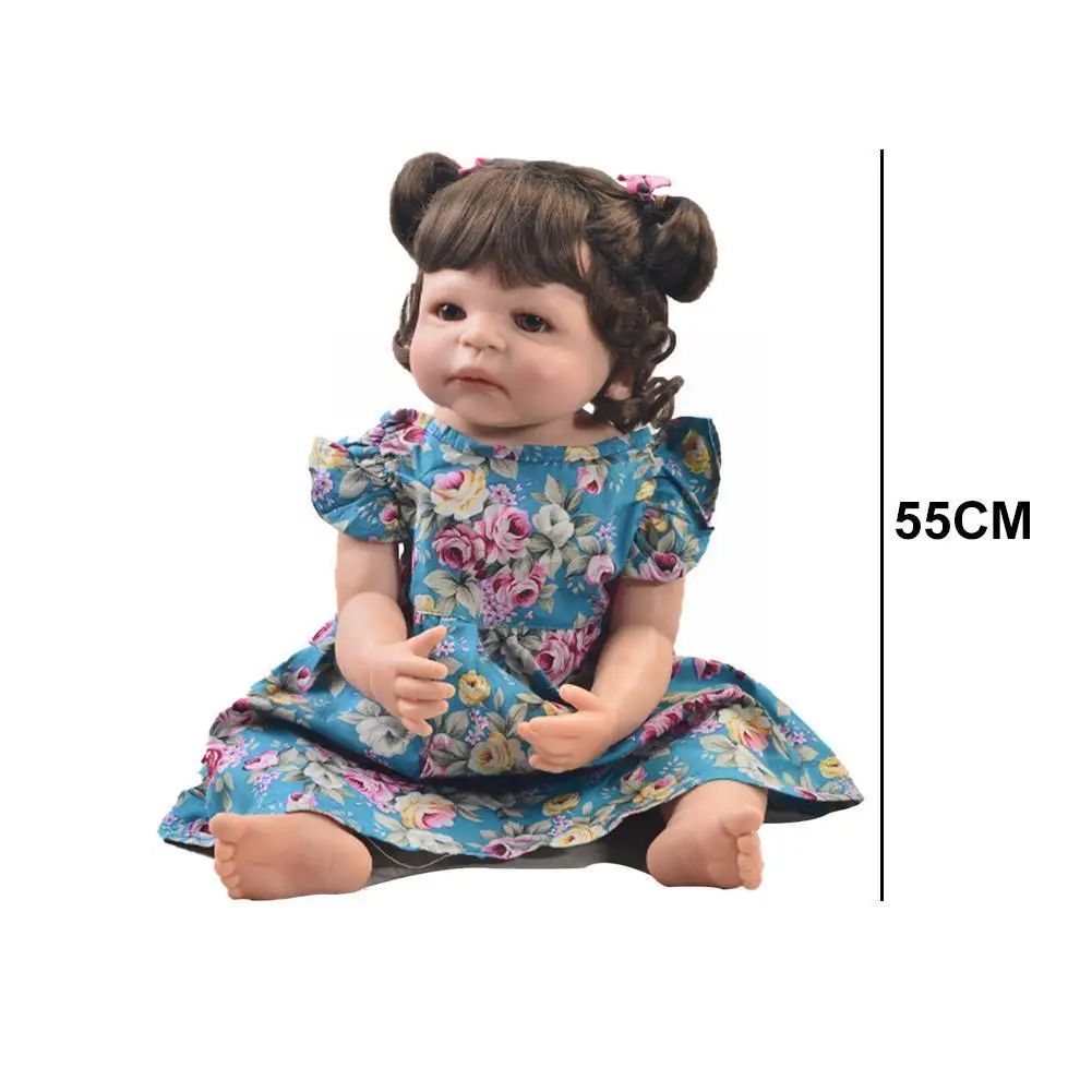 

Smiling Face Fiber Hair 20 Inch 50 Cm Dolls Day Body New Toys Reborn Cloth Design Gifts For Children's Baby A1U6