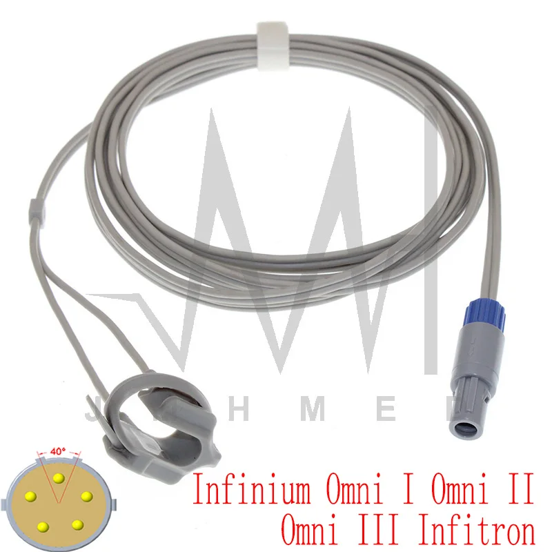 Фото Совместим с датчиком spo2 Infinium Omni I/II/III, монитор интритрон, кабель оксиметрии для взрослых/детей/новорожденных/пальцев/ушей/лба №1