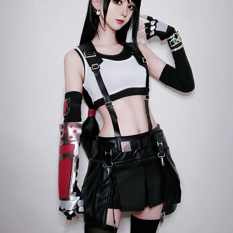 Final Fantasy VII Remakes Tifa Lockhart костюм для косплея популярная игра FF7 одежда на Хэллоуин