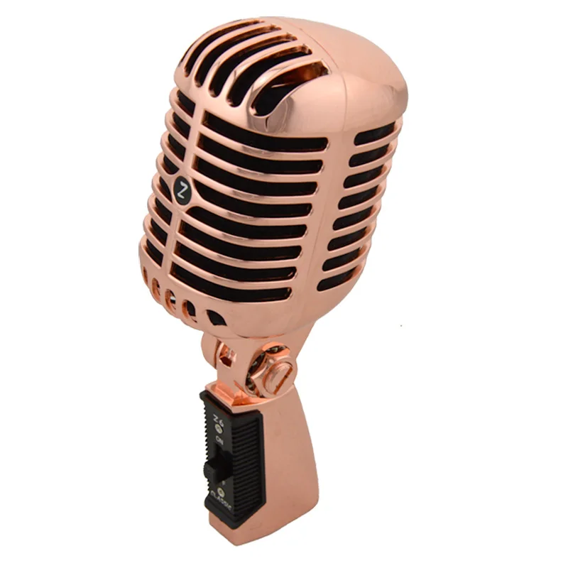 Rose Golden Профессиональный вокальный микрофон серебряный KTV микрофон,классический динамический микрофон Z6 - Цвет: Rose Golden