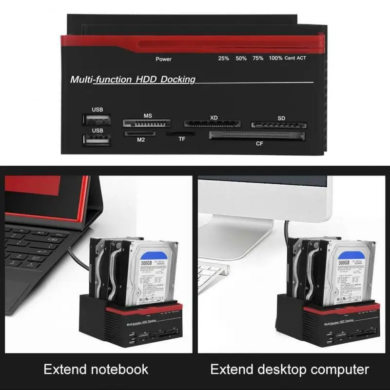 Док-станция для жестких дисков 2 5 дюйма/3 дюйма USB 3 0 на SATA 1 IDE USB3.0 M2 TF SD