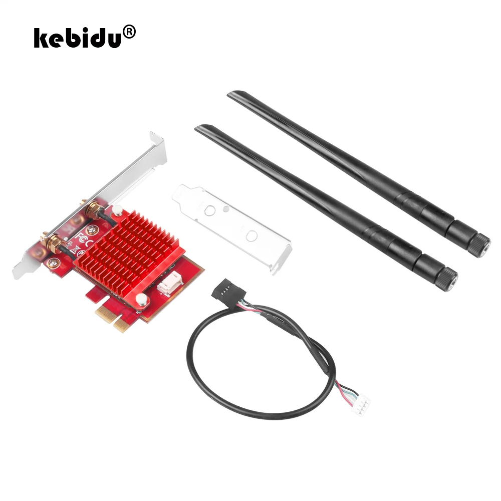Kebidu 3000 Мбит/с Dual Band 2 4G 5G WiFi 6 гигабитная сетевая карта Pcie антенна Wi Fi Bluetooth 5 0
