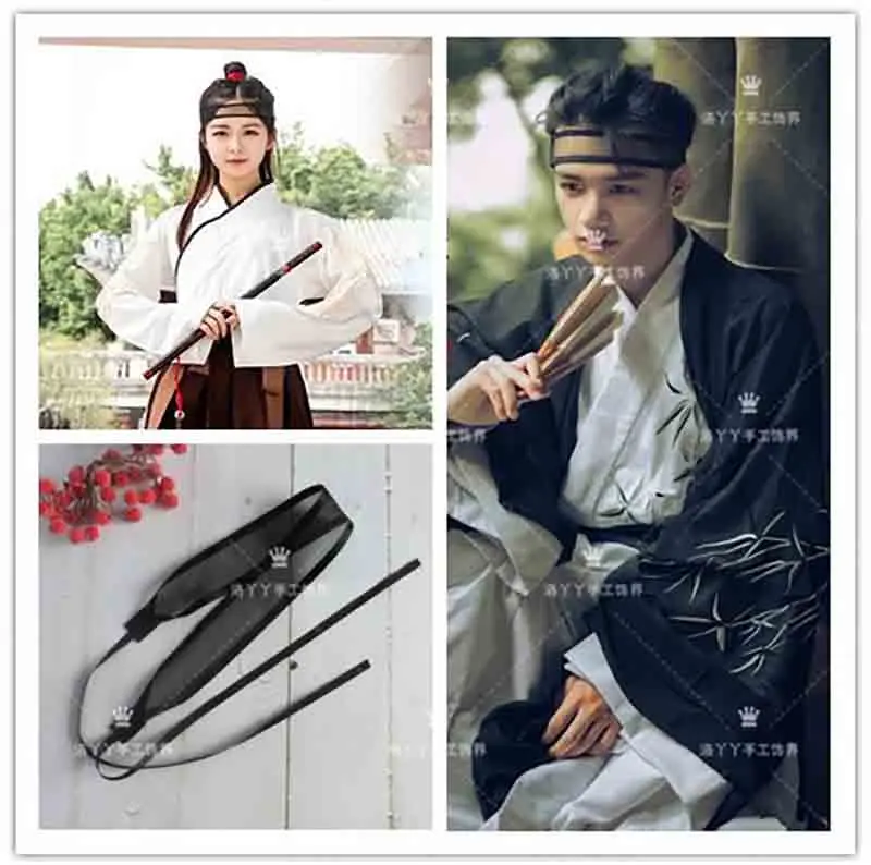 

Headband For Men and Women Hanfu Fashion Vintage Forehead Bandage Ancient Chinese Hairwear For Men&Women