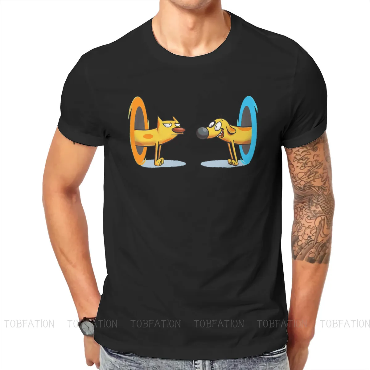 

Portal Chell Video Game Pets Tshirt Classic Men Alternative Teenager Clothing Tops Loose Cotton Crewneck T Shirt