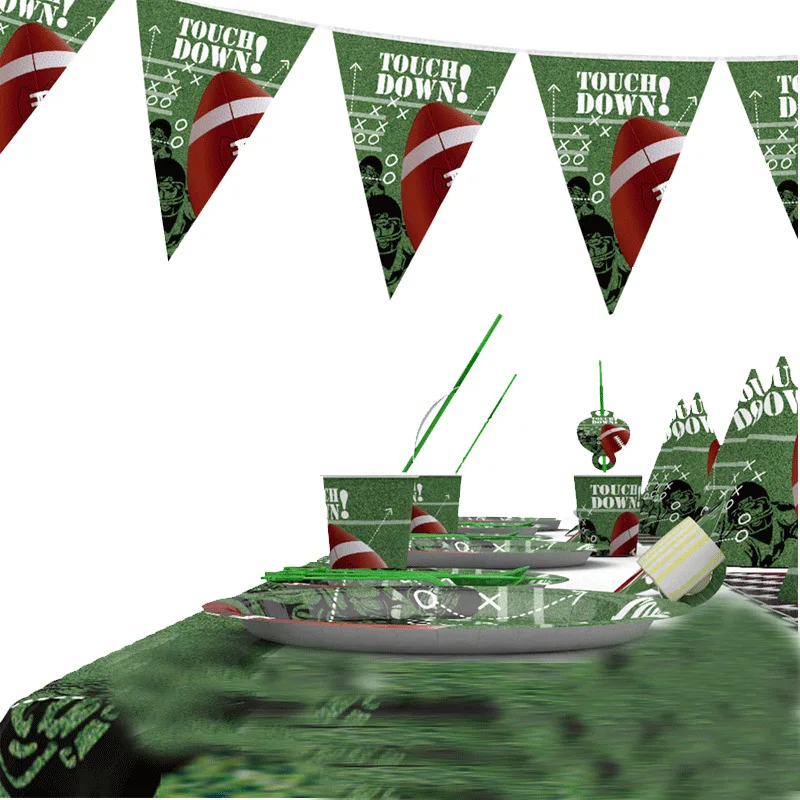 Футбольная тематическая вечеринка бумажные тарелки и стаканы салфетки крышка