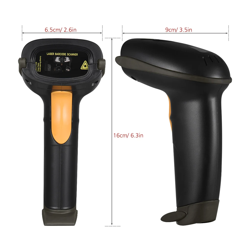 Сканер штрих-кода Aibecy USB портативный проводной сканер 1D CCD с USB-кабелем для