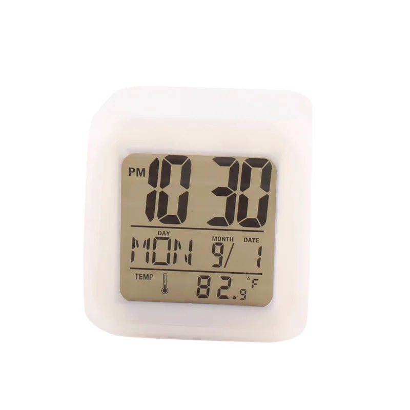 

LED Light Alarm Clock Kids Wake Up Easy Setting Digital Travel for Boy Girl with Snooze Bedside Clock Handheld Size QP2