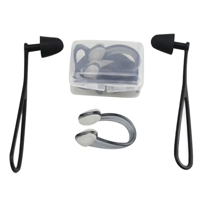 

Clip + Ear Plug Ear Plug Useful Swimming Accessories Soft Silicone Swimming Set Waterproof Nose