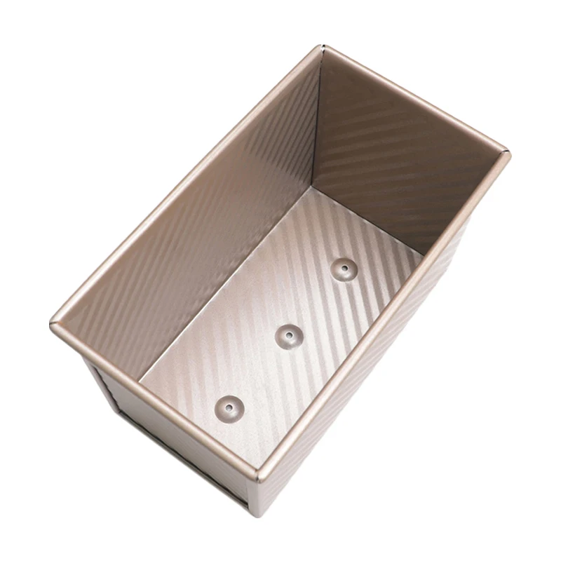 

household products Golden Carbon Steel 450g Household Corrugated Non Stick Toast Box Toast Mold Baking Tool 2021 summer new
