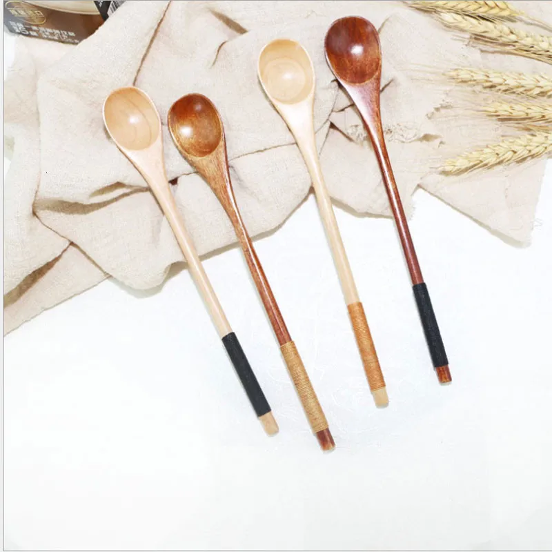 Деревянная ложка Экологичная бамбуковая посуда инструмент суповая банка чайная