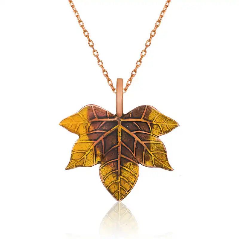 

Женское серебряное ожерелье с листьями Sycamore