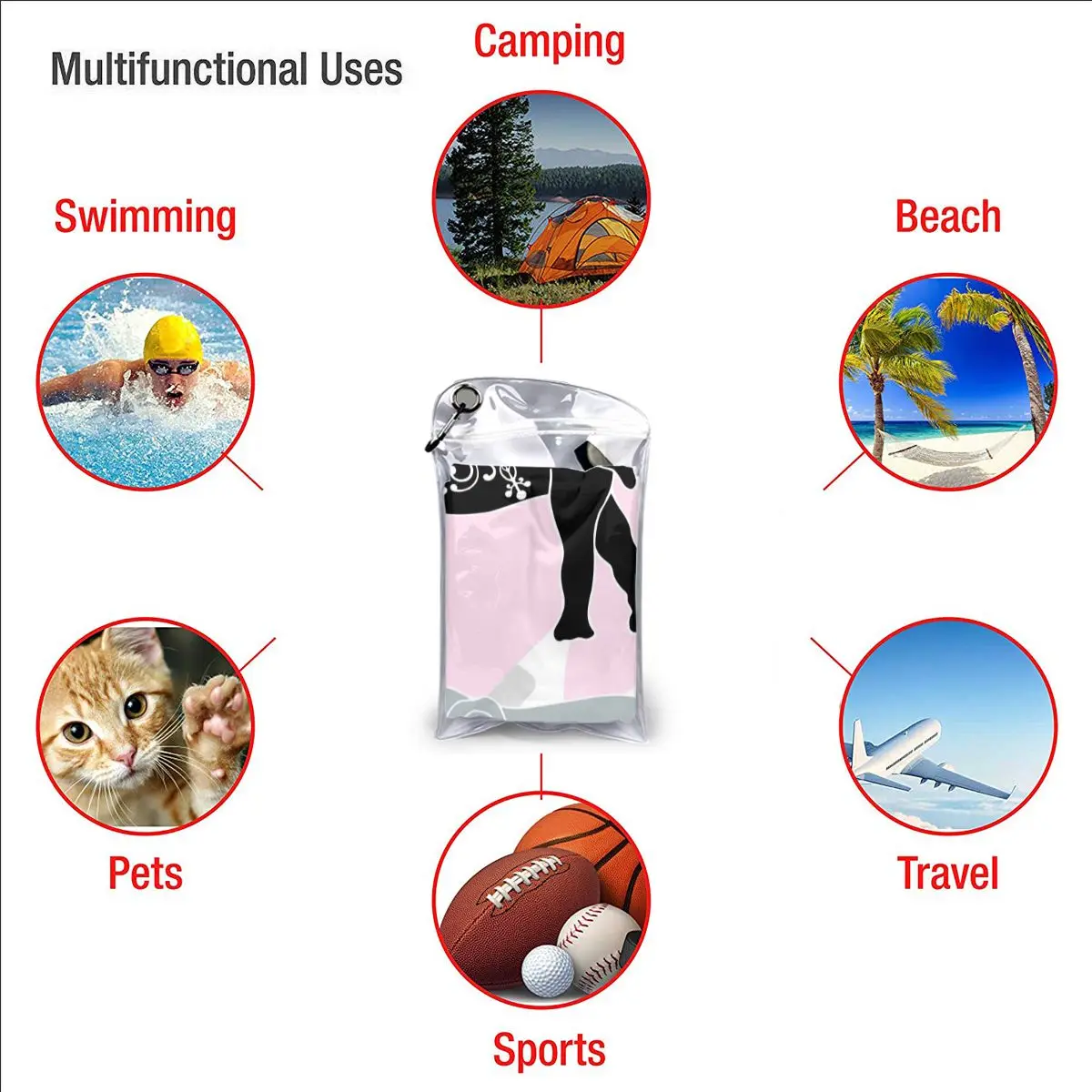 

Bathing Towel Elephants And Brush Strokes And Spots Bath Wearable Towel Dress Fast Drying Beach Spa Magical Nightwear Sleeping