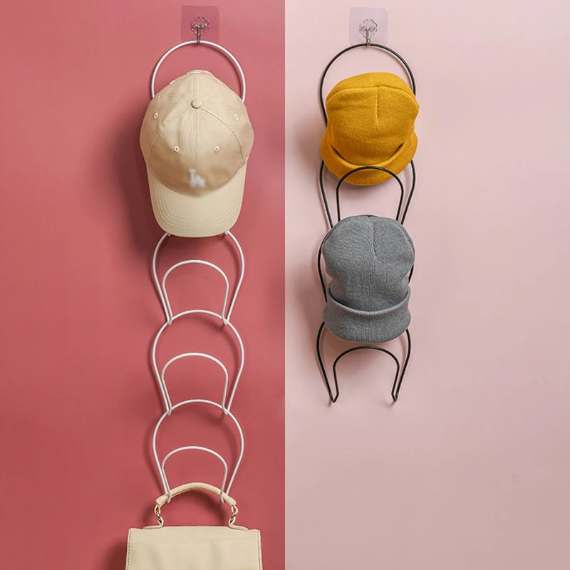 

5 Pack Hanger Hat Rack Baseball Cap Rack Hat Holder Rack Home Organizer Storage Door Closet Hanger Cap Holder Rack Bag Hanger
